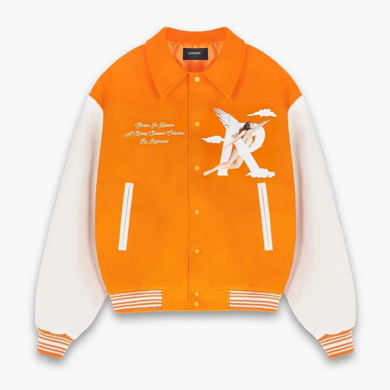 REPRESENT STORMS IN HEAVEN VARSITY JACKET