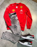 Kit Completo Pma Ferrari Scuderia com Jeans e Caven Ferrari