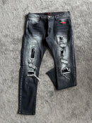 Calça Jeans Jogador com Rasgos