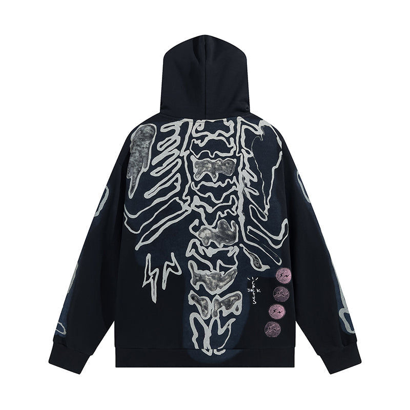 Hoodie Cactus Jack x Fragment Skeleton